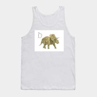 D for dinosaur alphabet illustration Tank Top